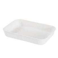 Keraminis stačiakampis kepimo indas, tinkamas naudoti orkaitėje, indaplovėje, patvarus indas kepimui, troškiniams, lazanijai ir kitoms kepimo reikmėms One Size white