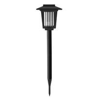 Solar Mosquito Killer Lamp Outdoor Garden Pest Control Light Waterproof Insect Zapper with Ground Stake for Yard Patio Lawn One Size black