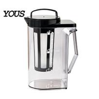 Leak Proof Cold Brew Coffee Maker 1.6/2.2L Plastic Pitcher with Lid & Handle, Clear Fridge Water Jug Safe Kettle Strainer Filter for Juice, Leak-Proof M juoda