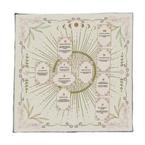 Tarot stalo drobulė Altorių drobulė Kortų skaitymo drobulė Astrologijos stalo drobulė Būrimų kortų drobulė Gobelenas Sienos dekoracija C 50x50cm