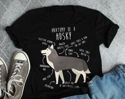 Funny Husky Shirt,  , Dog Lover Gift, Cute Gray Grey Husky T-shirt, Husky Lover Tshirt, Pet Tee, Wolf Tops, Furry Fandom, Mom, Dad 140