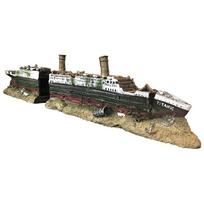 Aquarium Titanic Shipwreck Decorations,resin Material Ship Decorations,fish Tank Sunken Ship Ornament Aquarium Environment