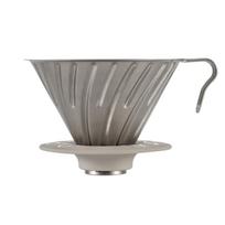 HARIO V60 Titanium cup Hand Outdoor Greige Dripper, 1-4 capacity, Drip, Lightweight, Use, Titanium, (VDTI-02-TSV)