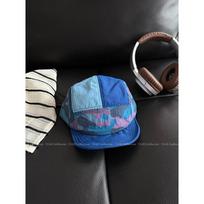 5-Panel Camouflage Quick Dry  Soft Flat Brim Baseball Cap Korean Streetwear Retro Hip Hop Sun Cap Summer Unisex Duckbill Cap 54-59cm mėlyna