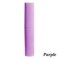 Anti Bacteria Travel Portable Organizer Toothbrush Holder Storage Box Plastic Cylinder Case violetinė