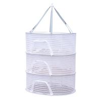 Three Layer Foldable Mesh Drying Rack Hanging Net for Food Herbs Fish Meat Dehydration Home Outdoor Use with Zipper Openings and Durable Frame one size balta