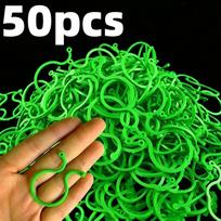 50/100/500Pcs Plastic Garden Vine Strapping Clips Tie Plant Bundled Buckle Ring Garden Tomato Grapevine Hook Plants Support Tool 50pcs žalia
