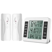 Digital Fridge Thermometer Wireless Freezer Thermometer with Indoor Temperature Monitor 2 Wireless Sensors Refrigerator Therm balta