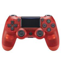Wireless Bluetooth Controller Dual Vibration for PS4 Controller Steel Transparent red European Version Gamepad