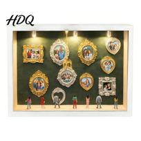 Silhouette Shadow Box DIY Mini Museum with Small Frames Figure Light Photo D