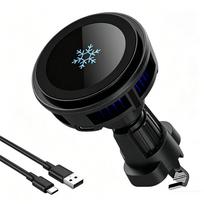 Car Magnetic Cooling Wireless Charger Stand For iPhone 17 16 15 14 13 12 Pro Max Car Fast Charging Station Air Vent Phone Holder juoda