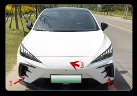 3pcs For MG4 EV Car Front Bumper Spoiler Side Air Vent Trim Black ABS Cover Decor Lower Bumper Panel Protector Auto Decoration white
