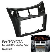 Skydelio radijo rėmelis 2 DIN galvutės blokui TOYOTA YARIS 2008-2011 m. ABS plastiko rėmo adapteris antrinės rinkos stereosistemai juoda