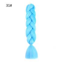 Vienspalviai sintetiniai plaukų priauginimai?African Braids Crochet Braiding Ponytail blue