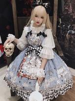 „Lolita“ suknelė merginoms, senovinė „Lolita“ suknelė, moteriška „Kawaii“ suknelė be rankovių „Punk Sling“ M gray