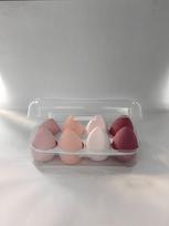Makiažo kempinėlių rinkinys Be latekso ir didelės raiškos rinkinys iš 8 makiažo Wonder maišytuvo pudrai ir skysčiui, Super Soft Wonder Beauty Cosmetic Eight sets (transparent box) rožinė