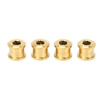 4pcs 6.5mm Mountain Bike Chainring Bolts Alloy Chainring Bolts Single Disc Chainwheel Screw for