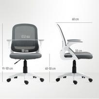 Biuro kėdė Ergonomiška tinklelio suktukas 57,5x60x91-101 cm Pilka