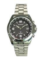 [ARTSTATE AS0240] Men's Solar Radio-Controlled Watch, Date Display, Long Life (BLACK) gray