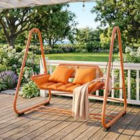 Sodo supynės 174x120x162 cm terakota metalas