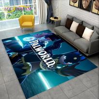 3D Animacinis Palworld Žaidimas Kilimas Kilimėlis Namų Svetainei Miegamajam Sofai Durų Kilimėlis Dekoras, Vaikų Plotas Kilimas Neslystantis Grindų Kilimėlis Dovana 40x60cm gray