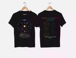 SALE !!! 2025 Coldplay World Tour T-Shirt For Fans Double Sided Unisex T-Shirt XXXXL