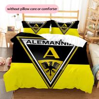 Alemannia Aachen rašto patalynė Namų dekoracija Gimtadienio ir šventės dovana (1 * antklodės užvalkalas + 2 * pagalvės užvalkalai, be šerdies) 135x200cm white