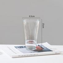 Ovalus Stiklinis Vaza su Plačiu Anga Šviežioms Gėlėms - Aukščiausios Klasės Skaidrus Dizainas Instagramui Paruoštiems Kompozicijoms Oval Flower Vase
