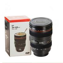Caniam SLR Camera 24-105mm Lens 400ml Travel Mug - Plastic Coffee Milk Tea Mug with Lid Creative Cups for On-the-Go Beverages 301-400ml balta