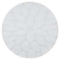 Vonios kilimas SUPREME krog STONES, akmenys, neslystantis, minkštas - balta, ratas 100 cm