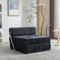 Sulankstoma sofa-lova, pilka, 2-vienetai miegamajam
