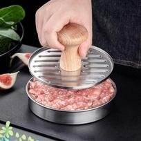 Round Burger Press Stainless Steel Stuffed Burger Press With Handle Stuffed Burger Patties Beef Press Mould Kitchen Accessories