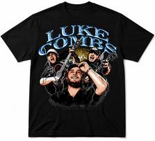 Luke Combs Beer Never Broke My Heart Tour Black Graphic T Shirt Country Music UK S