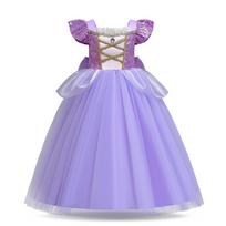 Girl Rapunzel Dress Kids Tangled Disguise Children Carnival Princess Costume Birthday Party Gown Outfit Clothes Vestidos 100(2T)