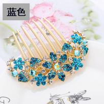Decorative Hair Comb with Floral Crystal Embellishments Metal Hairpin Hair Accessory for Women and Girls Suitable for Various Occasions One Size