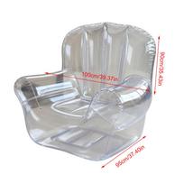 Thickened Transparent Sofa PVC Inflatable Sofa Camping Outdoor Inflatable Lazy Recliner Single Person Seat for Pool Side Bedroom skaidri