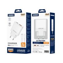 Jellico Wall Charger Adapter For Apple Iphone Usb-C Qc3 Pd 20W Mi 54 x 54 x 30 mm balta