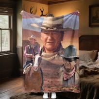 John Wayne Vakarų Kaubojaus Skrybėlės Antklodė Minkšta Patogi Visais Sezonais Puiki Sofai Biurui Poilsiui Kelionėms Šventinė Dovana 80cm x 120cm