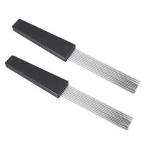 2PCS Black Scraper Brush Plastic, Stainless Steel Professional Scraper  For Percussion