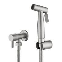 304 Nerūdijančio Plieno Rankinis Šattafas Tualeto Bidė Purkštuvas ir Vonios Bidė Dušas Su Bidė Maišytuvu (Dark Grey,Stainless Steel) tamsiai pilka spalva