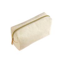 Corduroy Storage Pouch for Makeup Brushes Toiletries Pens 19x10x8.5cm Flannel Travel Organizer Bag Compact Size