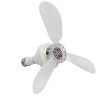 AC85-265V lubinis ventiliatorius E27 sriegis E27 sriegio anga Ventiliatorius Mažas elektrinis ventiliatorius Patalpų erdvė balta