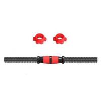 3PCS Threaded Ends Weight Bar Set Steel Black and Red Dumbbell  Strength Training juoda/raudona