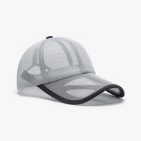 Vyriška vasarinė žvejybos kepurė su pilnu tinkleliu, beisbolo kepurė, unisex trucker kepurė, greitai džiūstanti kepurė golfui, bėgimui, reguliuojama snapback kepurė M 56-58cm pilka spalva