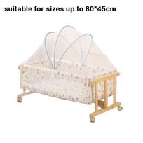 Full-coverage Baby Cot Cover Washable Crib Cover Crib Mosquito Net  for Holidays Travel Summer 80x45cm