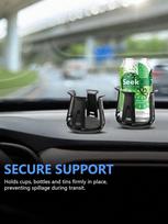 Set of 2 Car Cup Holders, Upgraded Self-Adhesive Clip-On Cup Holders, Essential Stick-On Car Cup Holders for Securing Water Cups