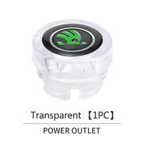 ycpry6 Car Cigarette Lighter Cover Button Protector Case Dust Cap Interior Accessory For Skoda Octavia a5 a4 Fabia Superb Rapid Yeti (Transparent,For Skoda) skaidri