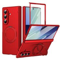 360 Rotating Ring Stand Hinge Protect Case for Samsung Galaxy Z Fold 8 Ultra 7 6 5 Screen Film for Magsafe Wireless Charge Cover Galaxy Z Fold 8 Ultra smėlis