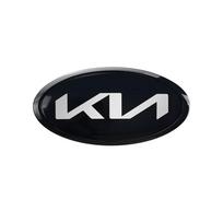 FCQP1 Automobilio Priekinio Variklio Dangčio Emblema Galinės Bagažinės Ženkliukas Lipdukas Skirtas KIA Sportage Ceed Sorento Cerato Optima Picanto Rio Soul Automobilio Aksesuarai 115mm juoda