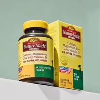 Nature Made Calcium, Magnesium, Zinc with Vitamin D 180 Tablets (2-month supply)